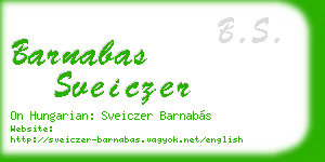 barnabas sveiczer business card