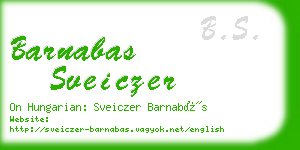 barnabas sveiczer business card